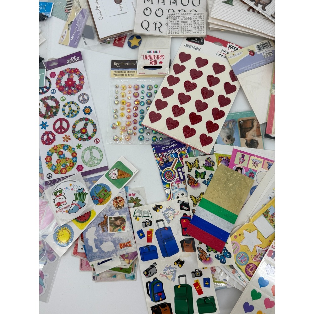 3 Lb Mixed Sticker Lot Scrapbooking Planner Alphabet Holiday Animals Crafts - Picture 3 of 10